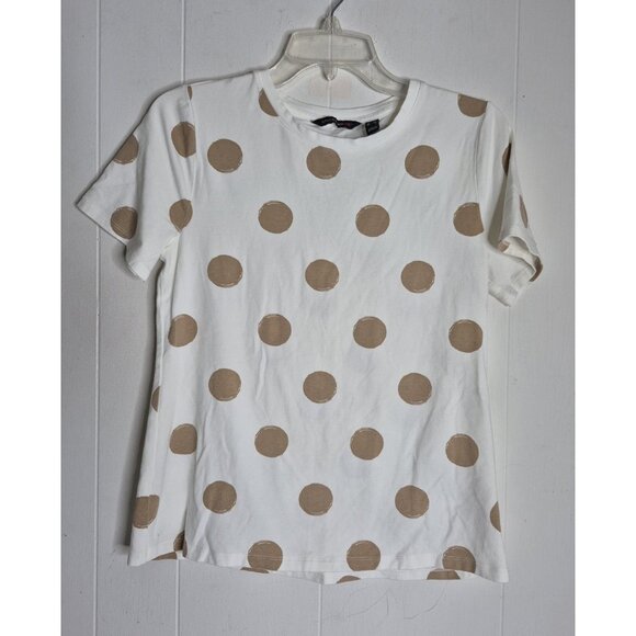 Isaac Mizrahi Live Short Sleeve Polka Dot Blouse Women's Size XS - Picture 4 of 8